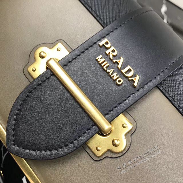 prada女包 普拉達專櫃最新款 Saffiano十字紋小挎包 1BD045 prada復古風格單肩包  pyd2171
